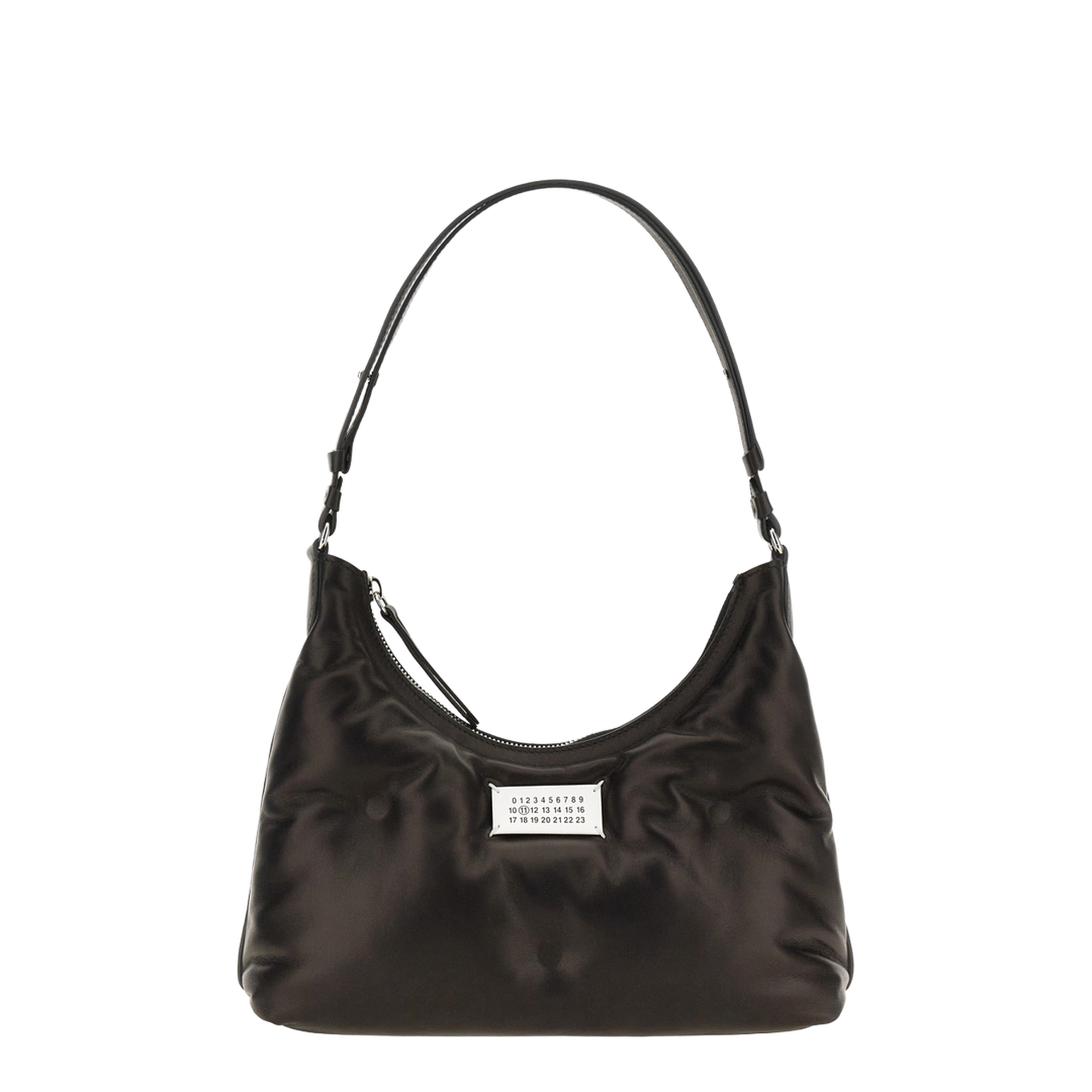 Glam Slam Small Lambskin Hobo Bag - Black