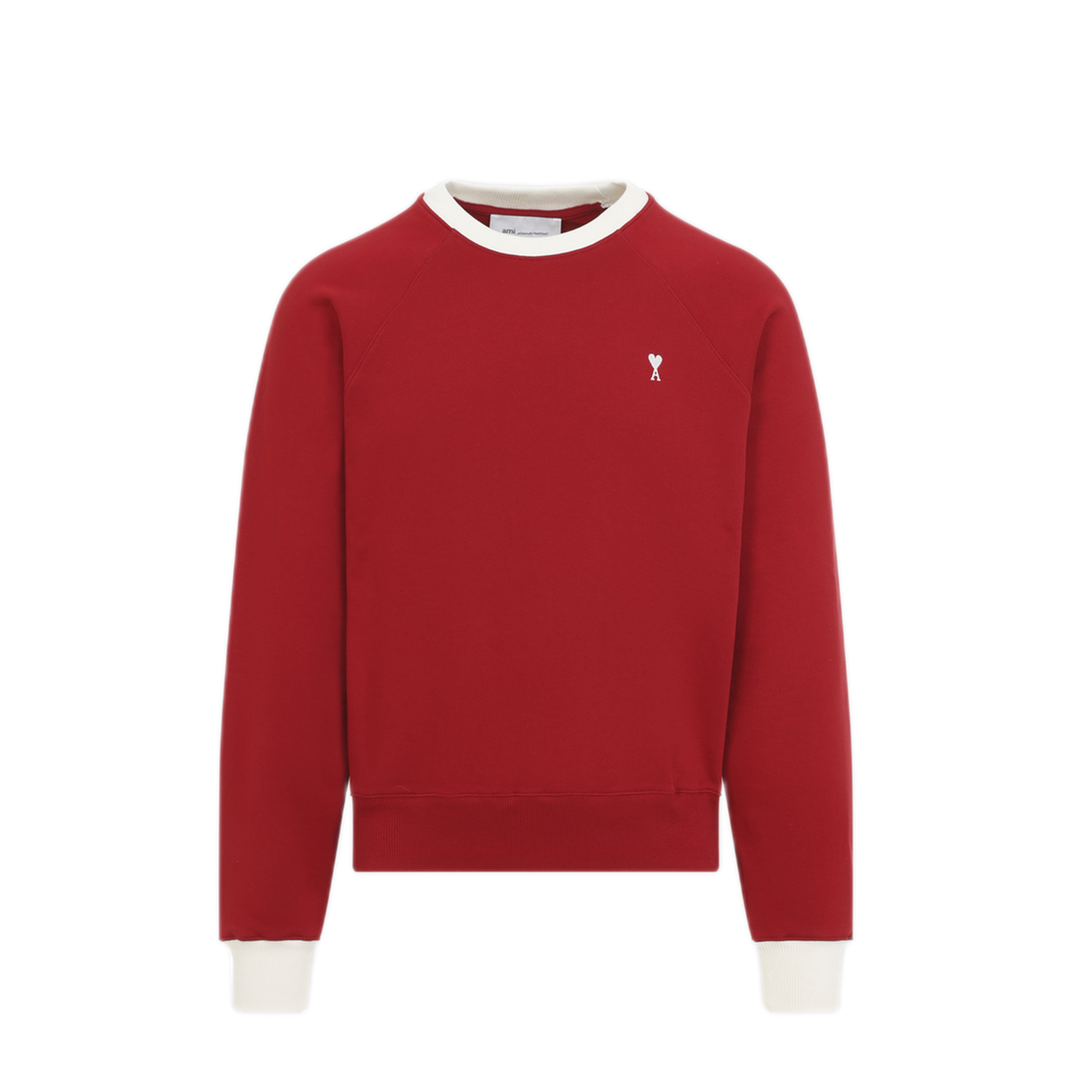 Bicolor Sweatshirt Ruby Red Ivory