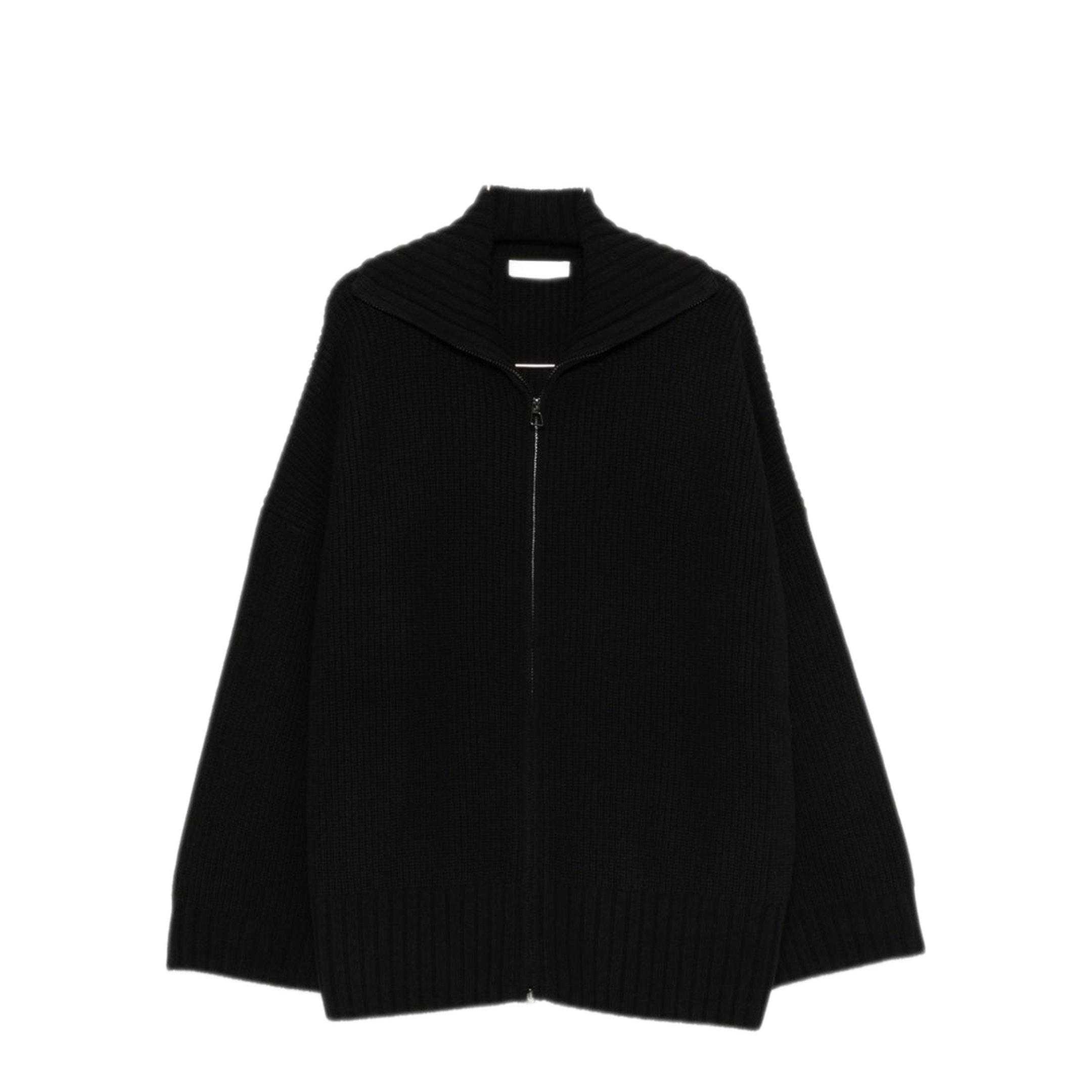 MAYFEYR - THE FRANKIE SHOP - Black Wool Ribbed Knit Sweater - KNFS22859100BLACK