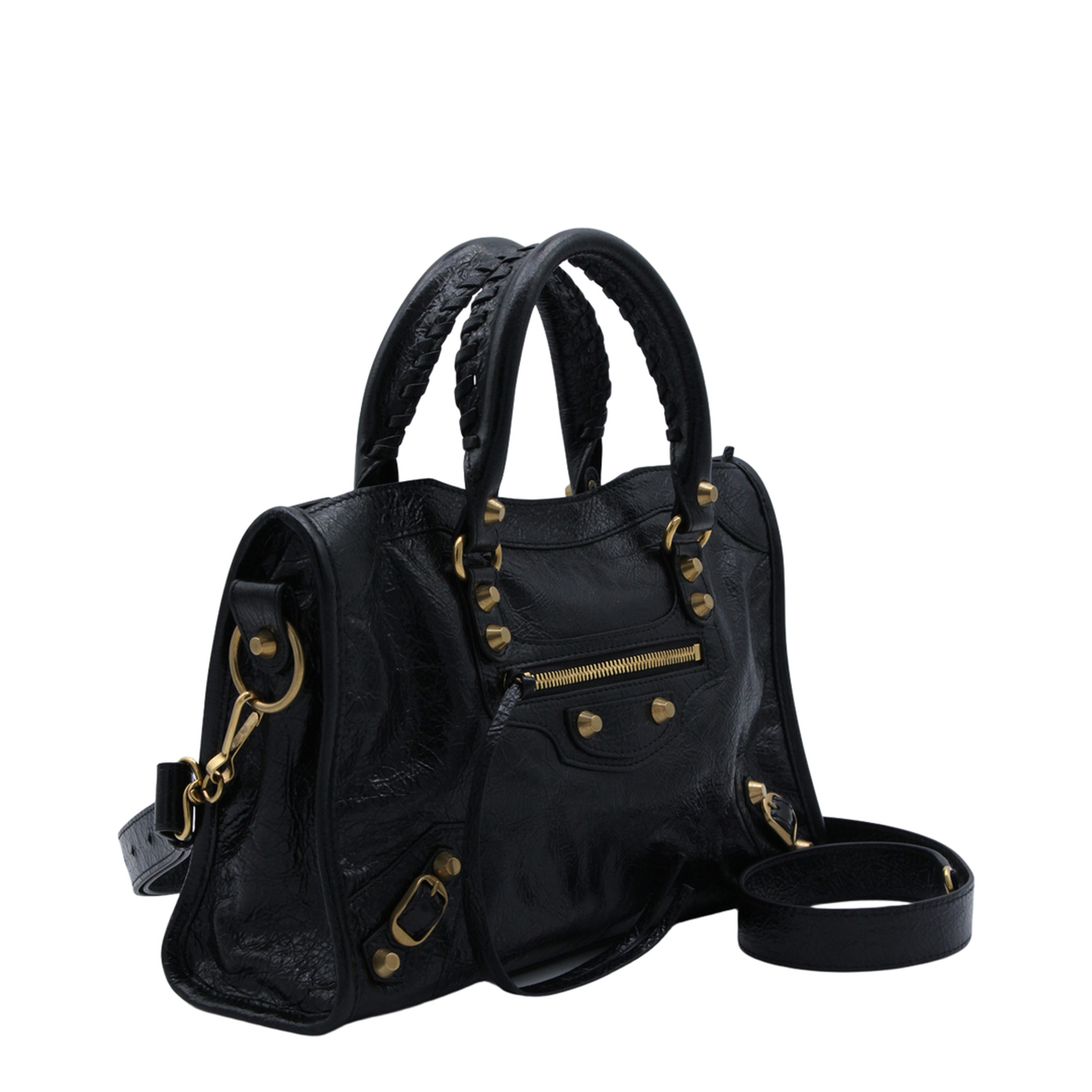 Le City Small Arena Storico Lambskin Shoulder Bag - Black