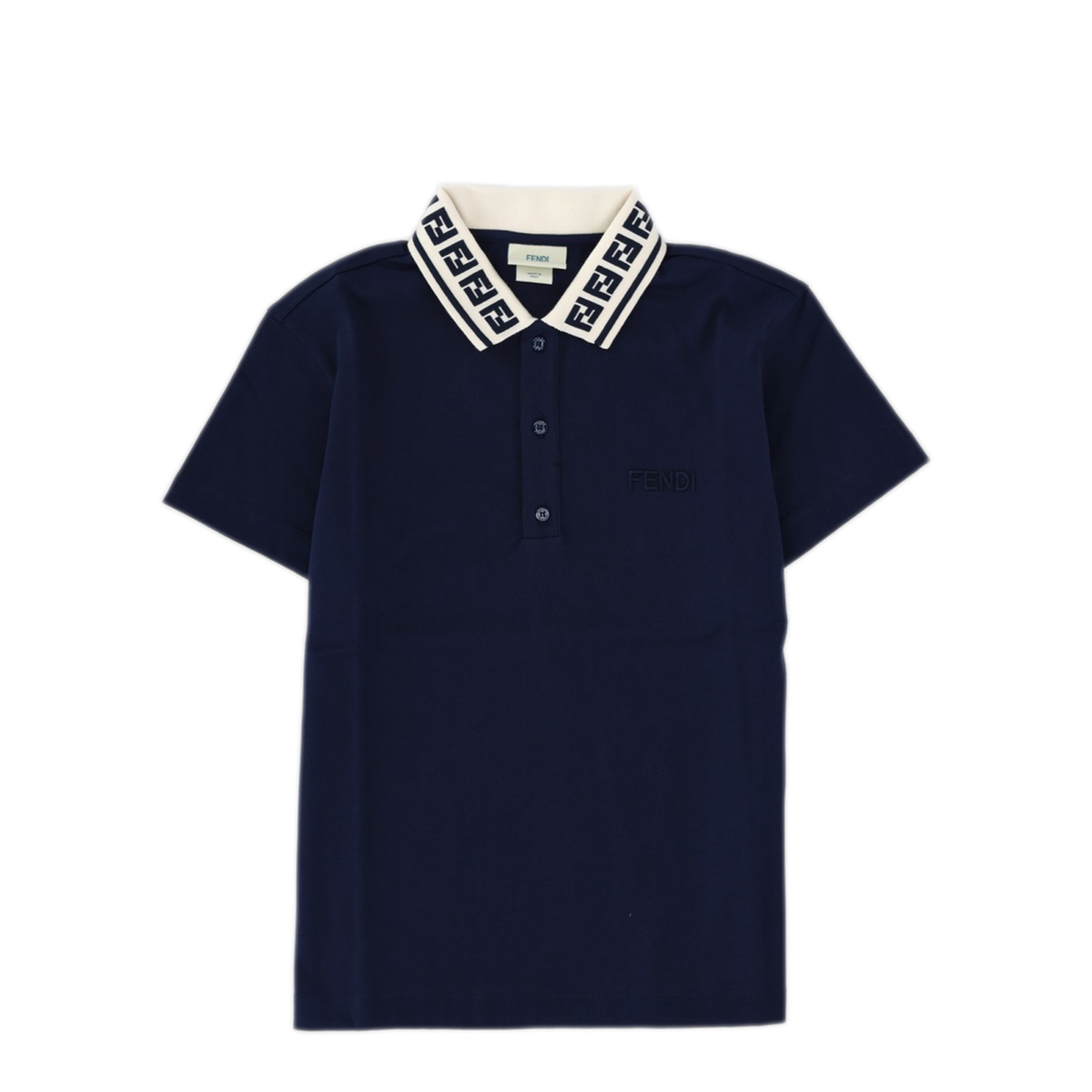 MAYFEYR - Fendi - Polo With Logo Collar - JMI521KAY8DF1I11