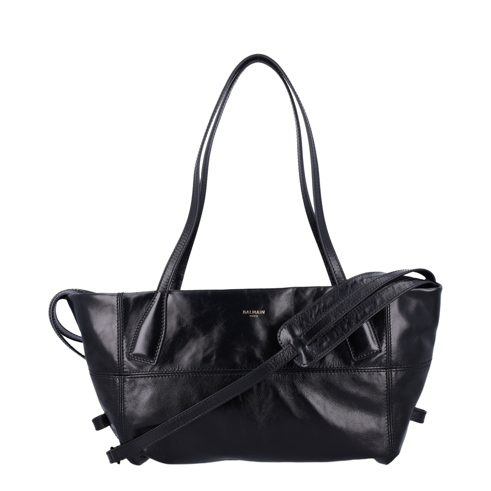 Black Leather Shopper Bag