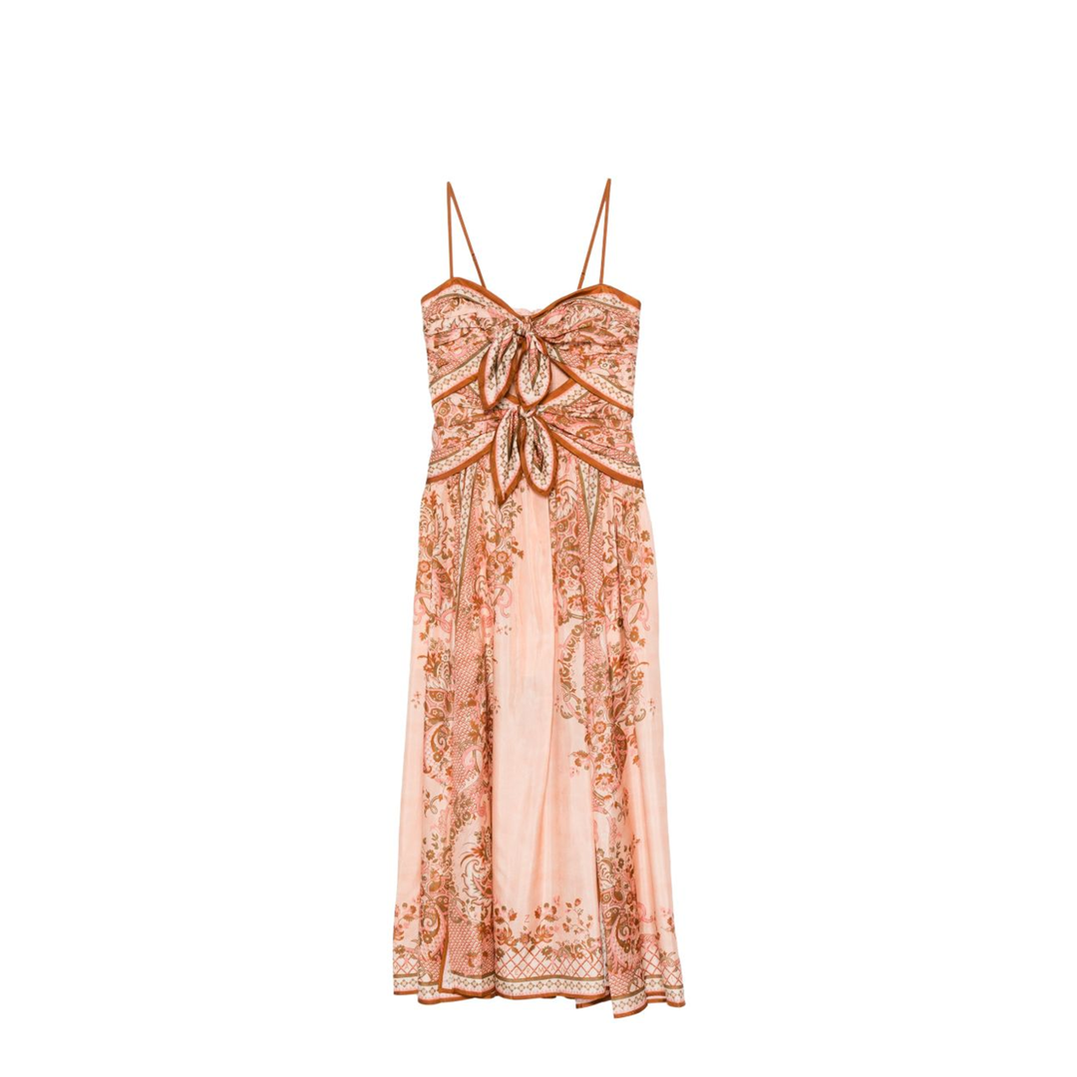 Aster Scarf Print Midi Dress