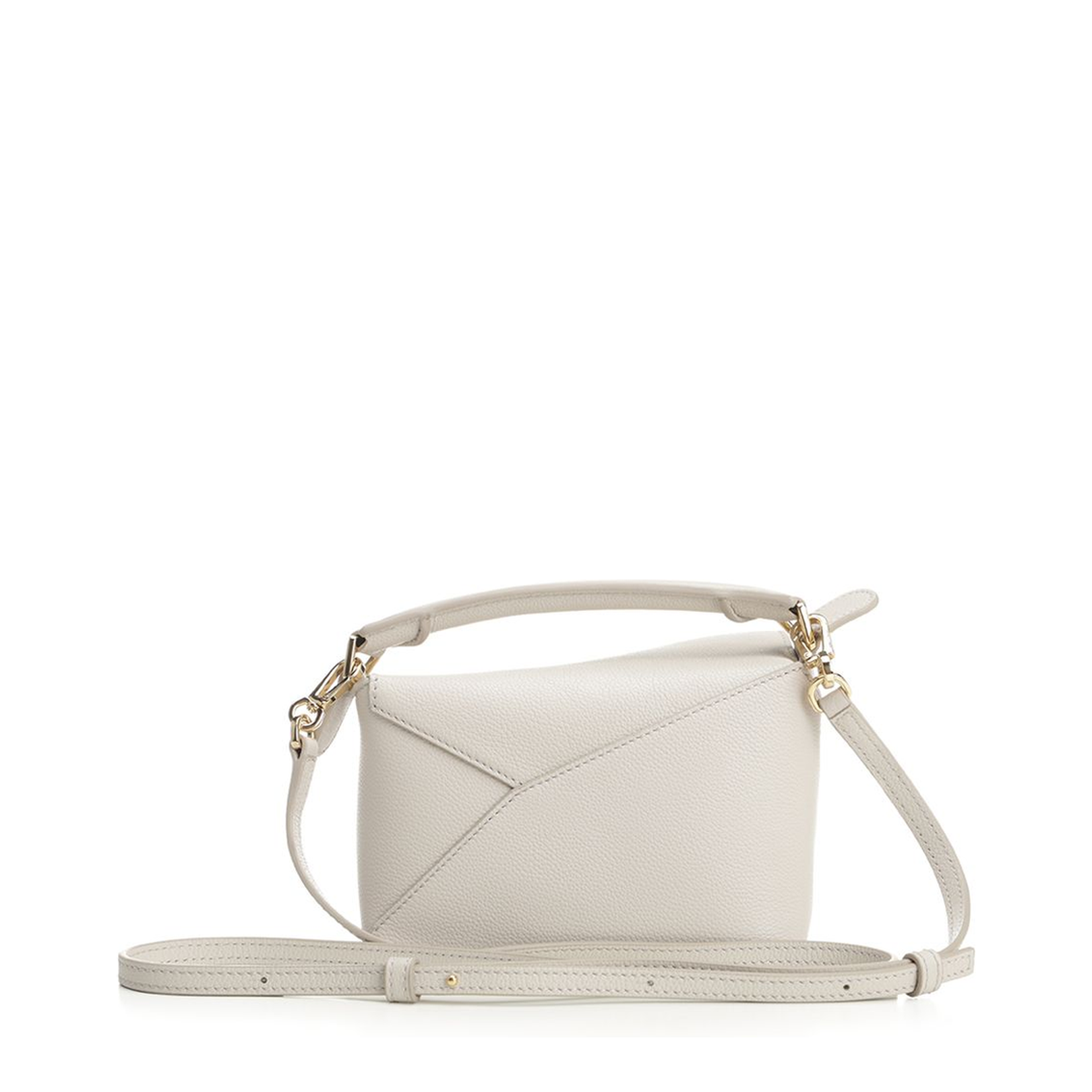 Mini Puzzle Edge Bag in Soft Grained Calfskin Grey