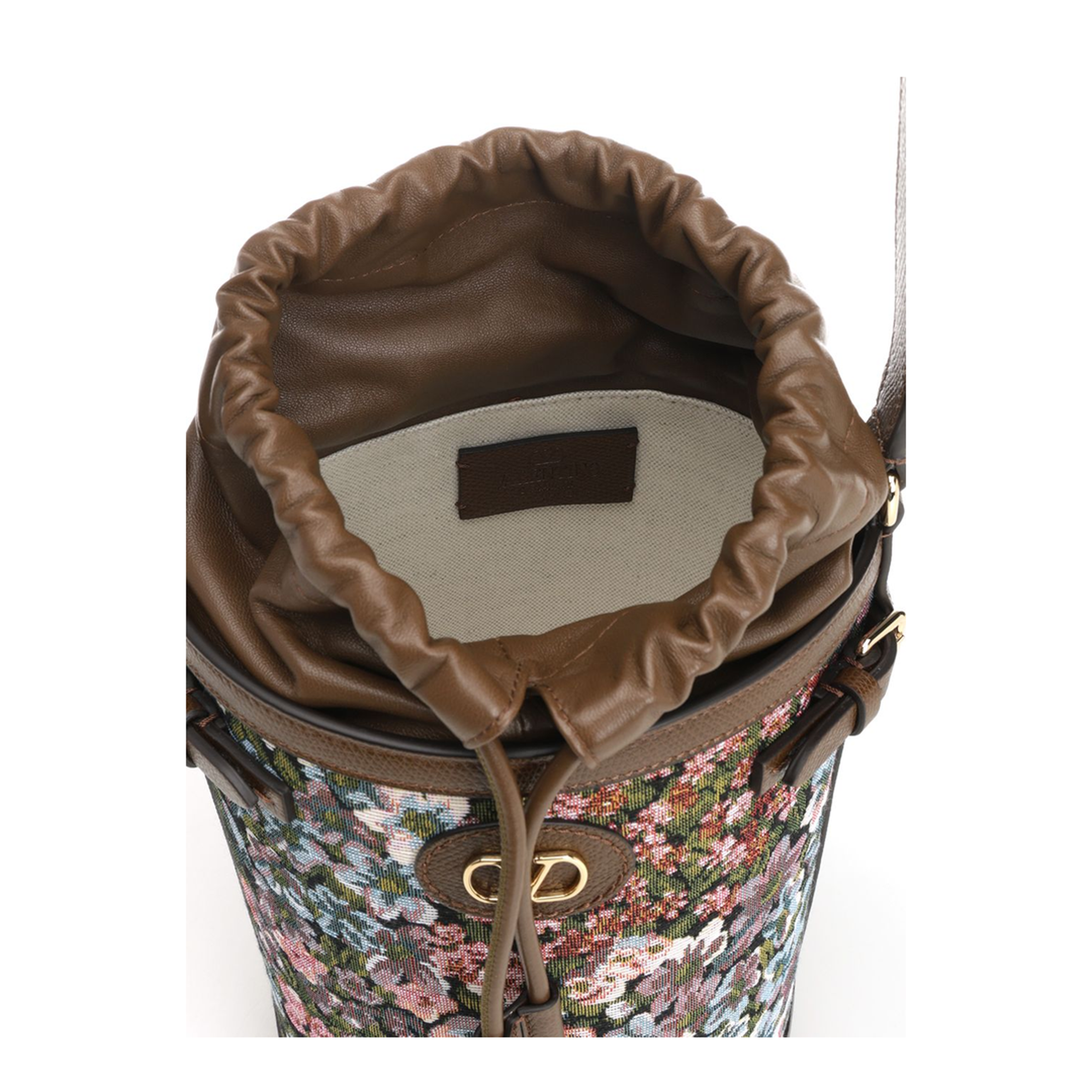 Antibes Medium Cotton Jacquard Bucket Bag - Brown