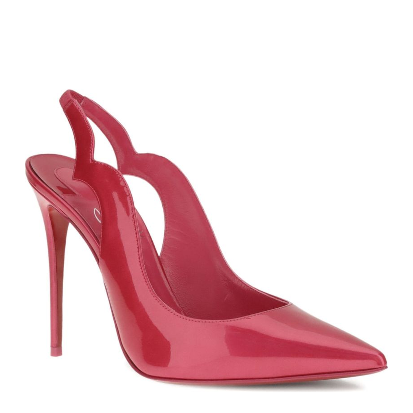 Pink Patent Leather Slingback Strap Stiletto Heel