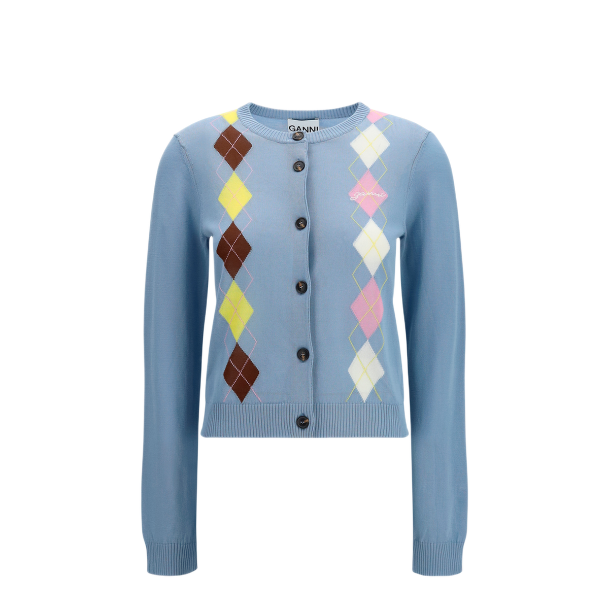MAYFEYR - Ganni - Diamond Pattern Cardigan - A1160009326