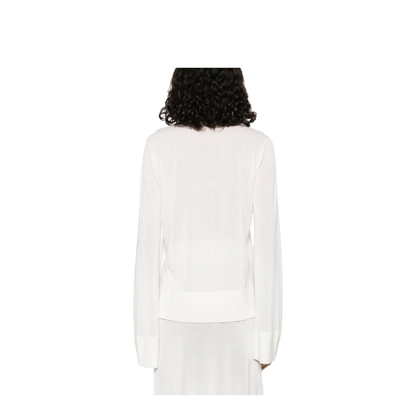 White High-Neck Knit Top