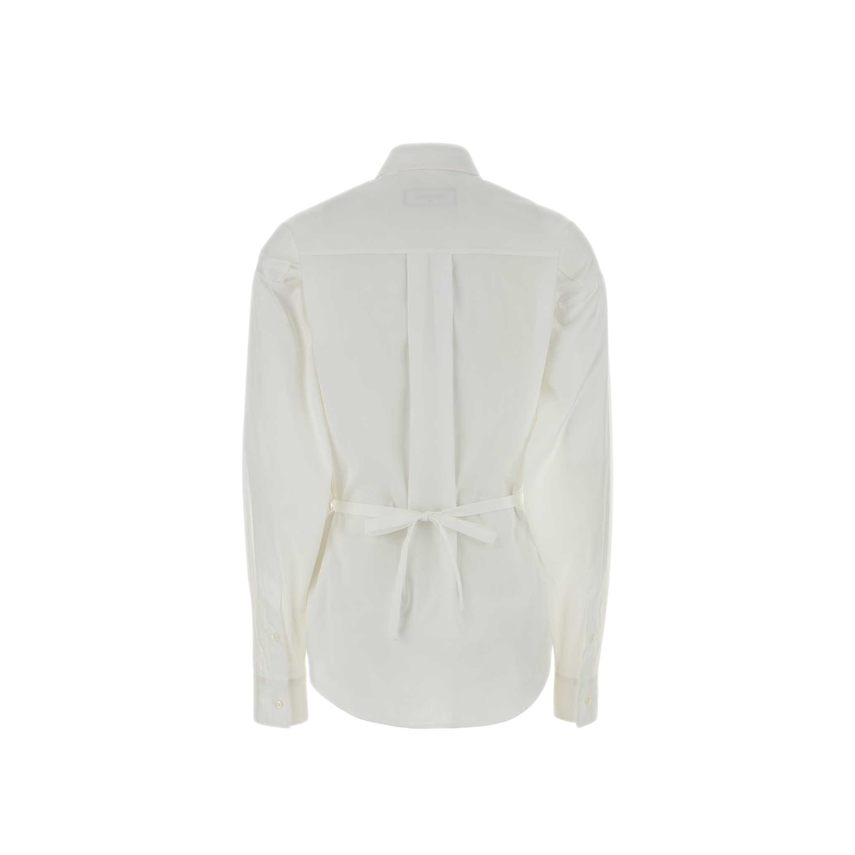 MAYFEYR - Dsquared2 - White Stretch Poplin Wrap Shirt - S75DL0965S44131100