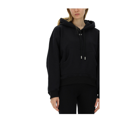 Stamp Round Over Hoodie Black