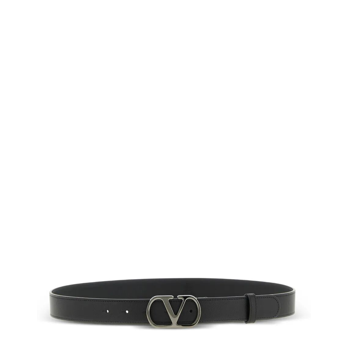 MAYFEYR - Valentino - Vlogo Signature Belt In Shiny Calfskin - YT0SM3BQT0NO