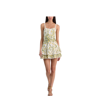MAYFEYR - Alice + Olivia - Meredith Sweetheart Mini Dress - CC604P30531E189
