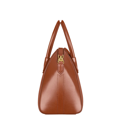 Zipper Closure Tote Bag with Adjustable and Removable Leather Strap