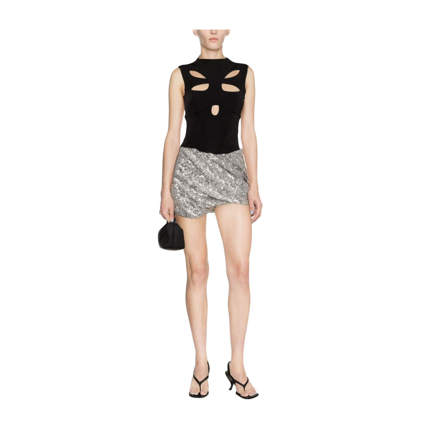 Sequin-Embellished Miniskirt
