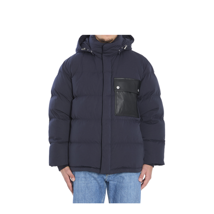 MAYFEYR - Bottega Veneta - Tech Cotton Puffer Jacket In Midnight Blue - 837046V5O604246
