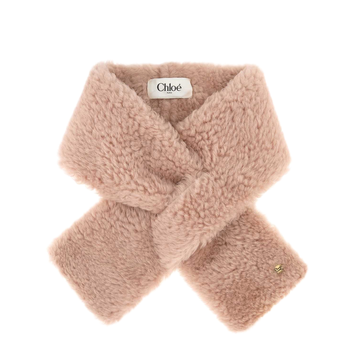 MAYFEYR - Chloè - Compact Scar Pink Shearling Scarf - CH27STS06WLS27Q