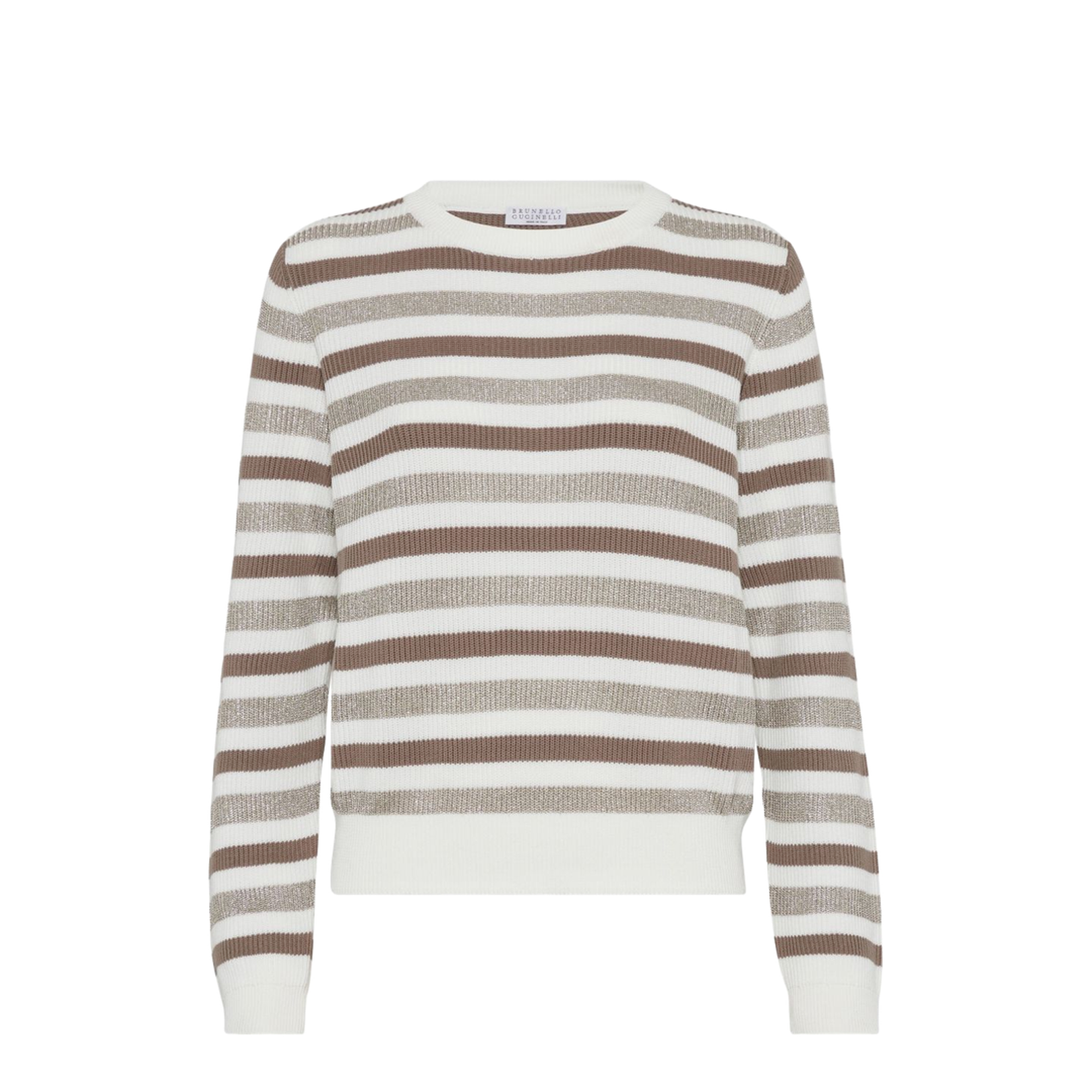 Striped Cotton Crewneck Sweater