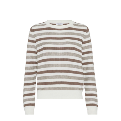 Striped Cotton Crewneck Sweater