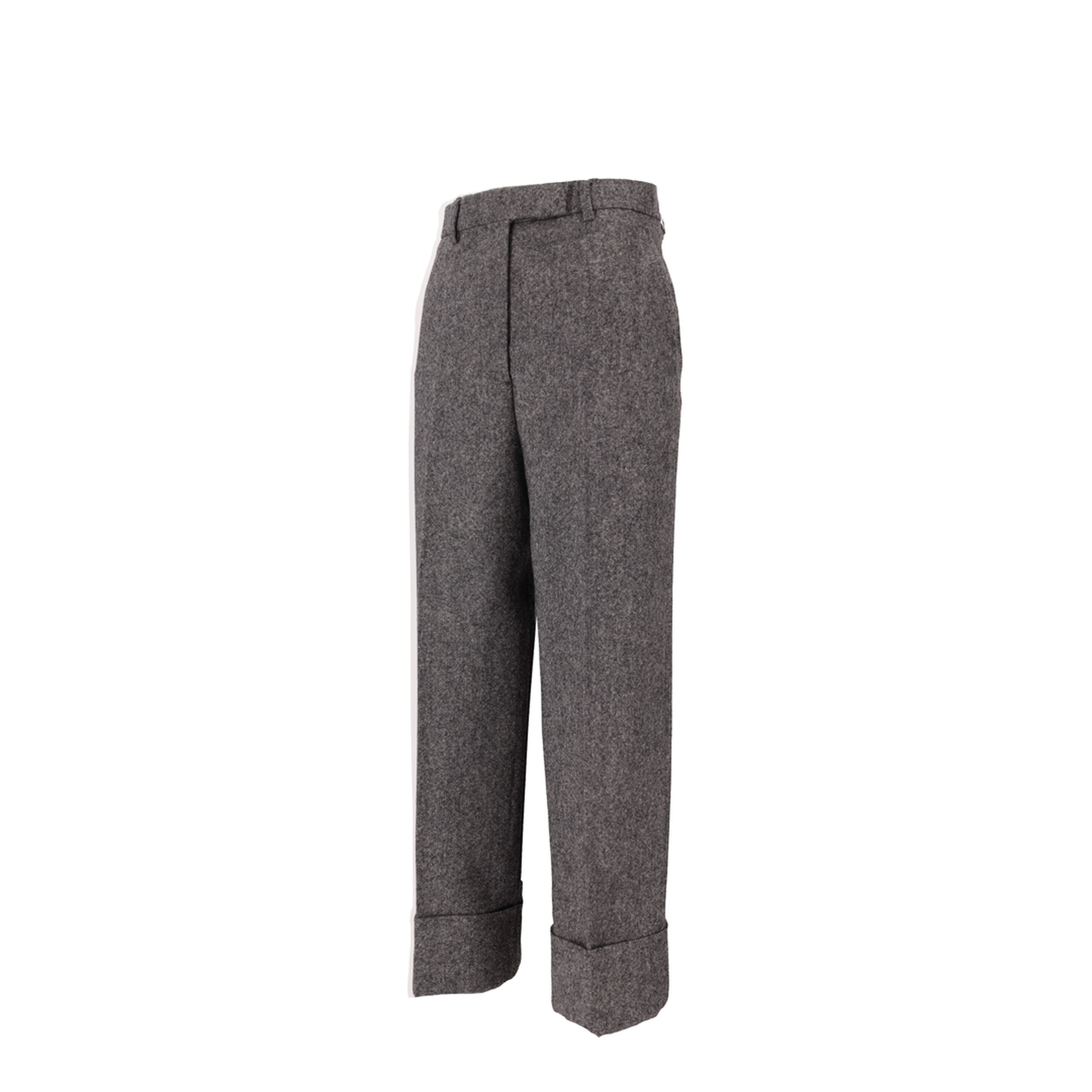 MAYFEYR - Thom Browne - High Waisted Wide Leg Trouser In Solid Donegal Tweed - FTC444A05385980