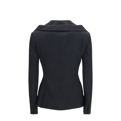 MAYFEYR - Alexander Mcqueen - Structured Off Shoulder Jacket With Harness Details - 865434QJAAC1000