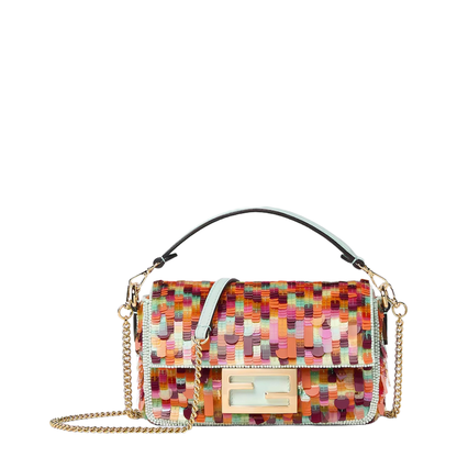 MAYFEYR - Fendi - Mini Baguette Bag In Multicoloured Sequins - 8BS017AY5IF1X2F