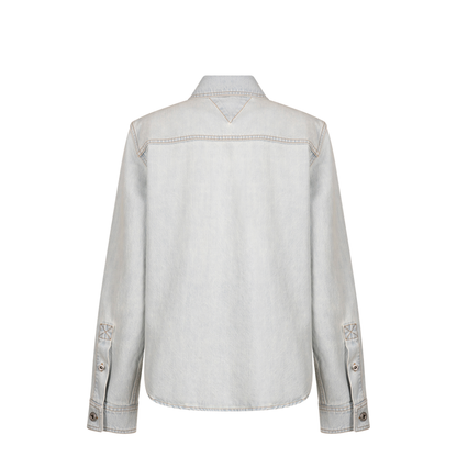MAYFEYR - Bottega Veneta - Extra Bleached Dirty Denim Shirt - 813498V4ZR0