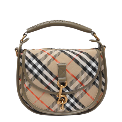 Beige B Clip Messenger Bag
