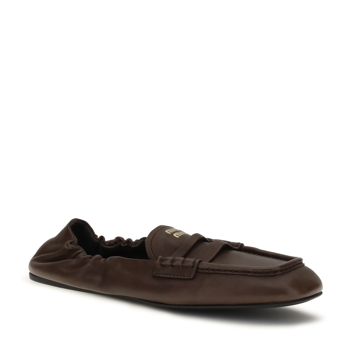 MAYFEYR - Miu Miu - Ruches Loafers In Nappa Leather - 5D341EFD005EFXF0NBL