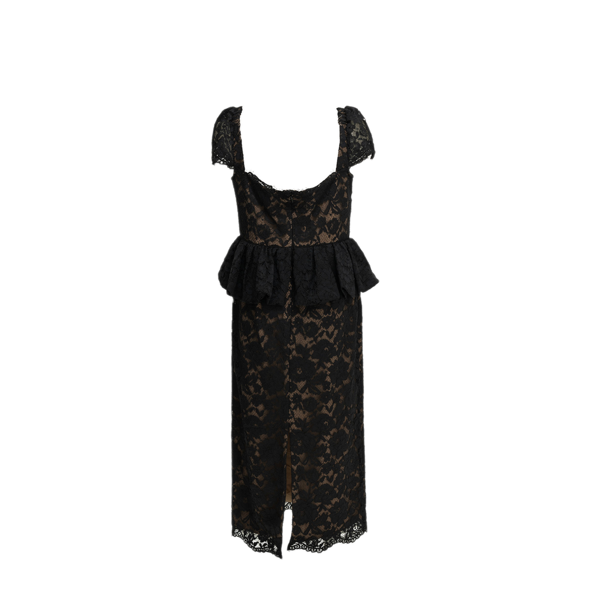MAYFEYR - Self Portrait - Midi Length Sheath Dress With Ruffles - SC26029MABBLACK