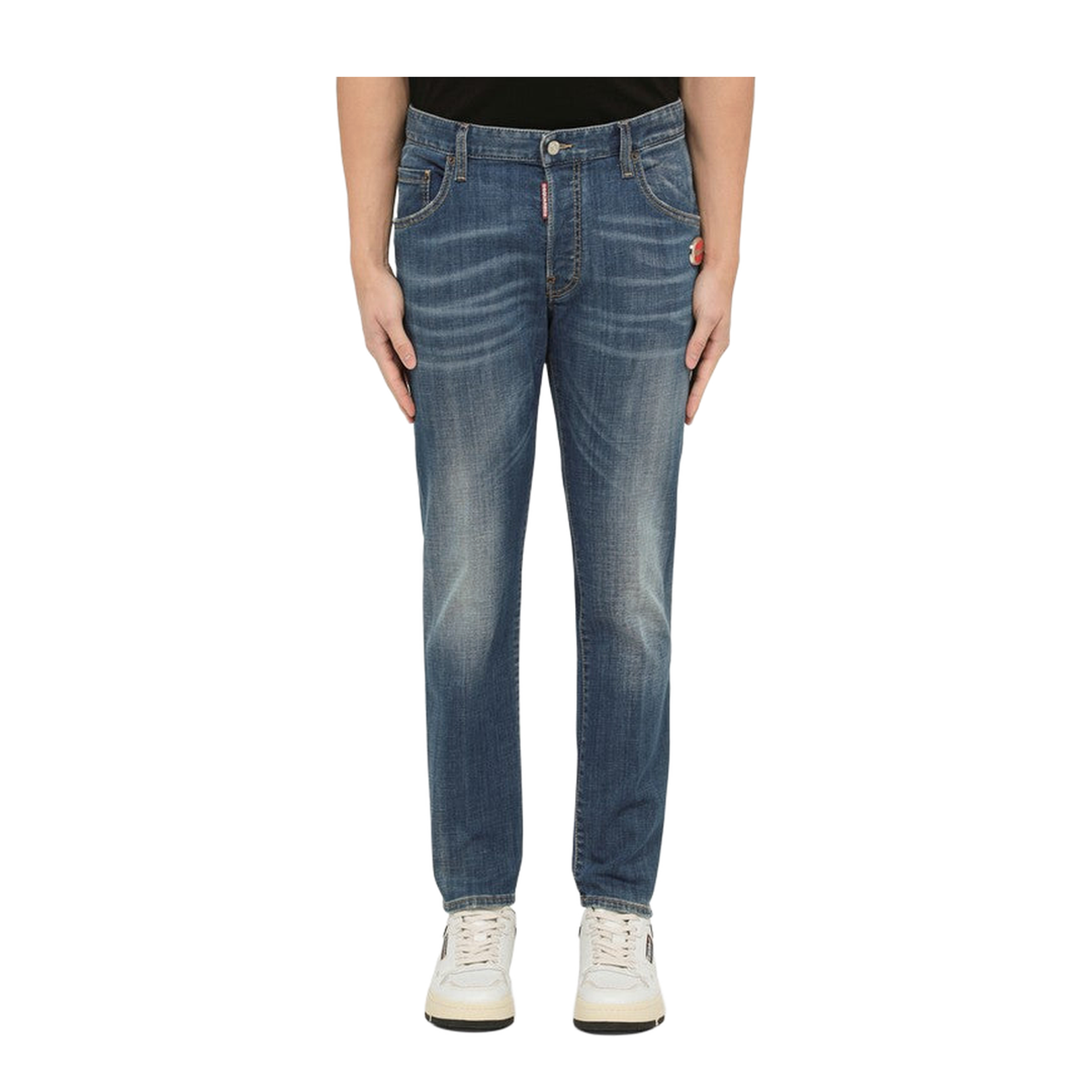 Regular Blue Washed Denim Jeans