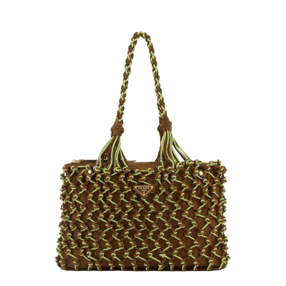 Two-tone mesh shopping bag