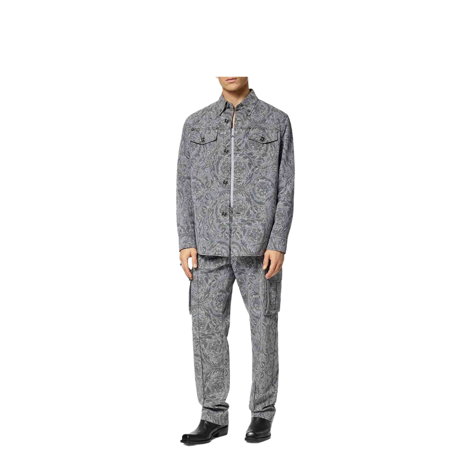 24FW Jacket in Printed Denim