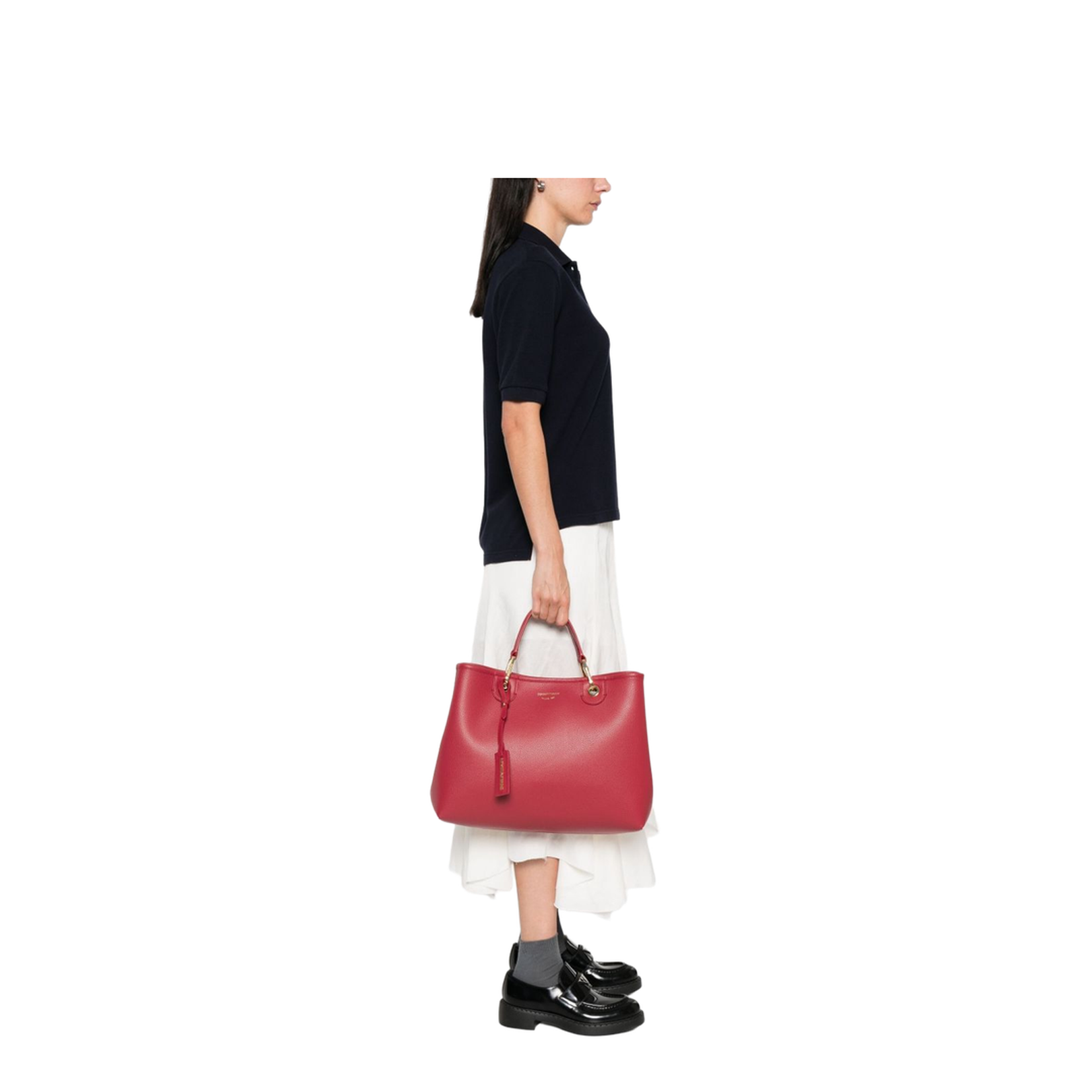 Medium Shopper Bag with Deer Print