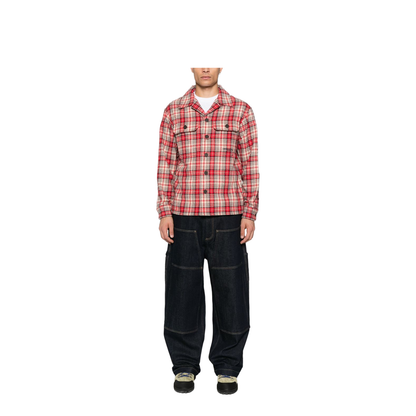 Oversized Shirt in Tartan Virgin-Wool Flannel