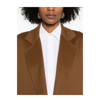 Gitano Wool Coat in Leather Brown