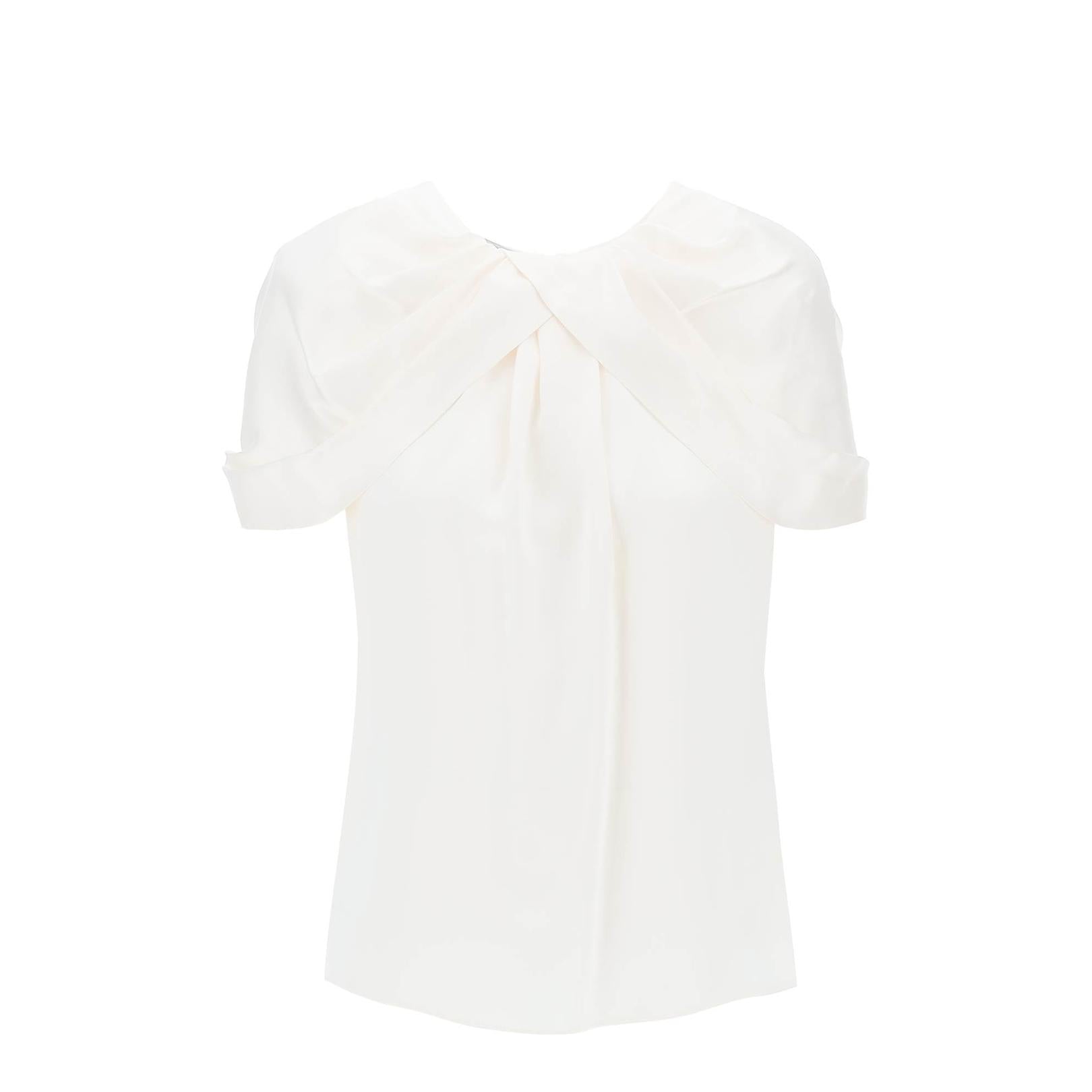 Stella McCartney satin blouse with petal sleeves