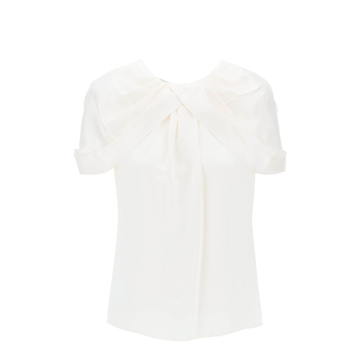 Stella McCartney satin blouse with petal sleeves