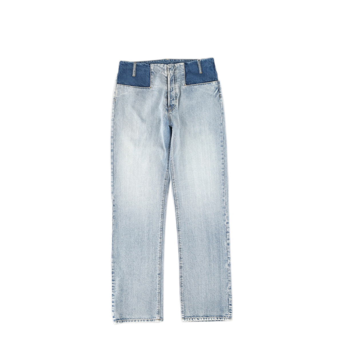 Patchwork Jeans In Indigo Blue Denim