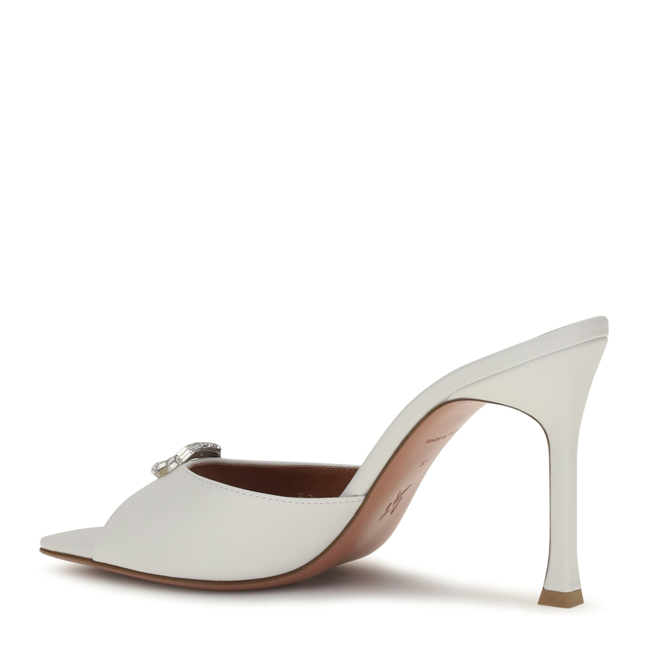 MAYFEYR - Amina Muaddi - Camelia Leather Mule Sandals - 17S366114MIN