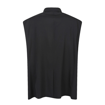 Sleeveless V-Neck Blazer Vest
