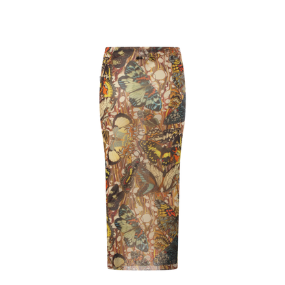 Long Skirt with Bow Tie Print