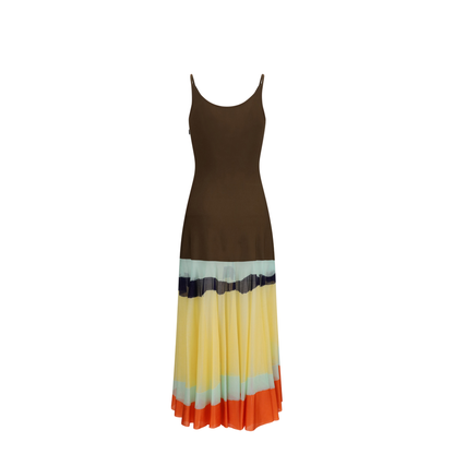MAYFEYR - Fendi - Long Dress With Color-Striped Skirt - FZDE48AWIS