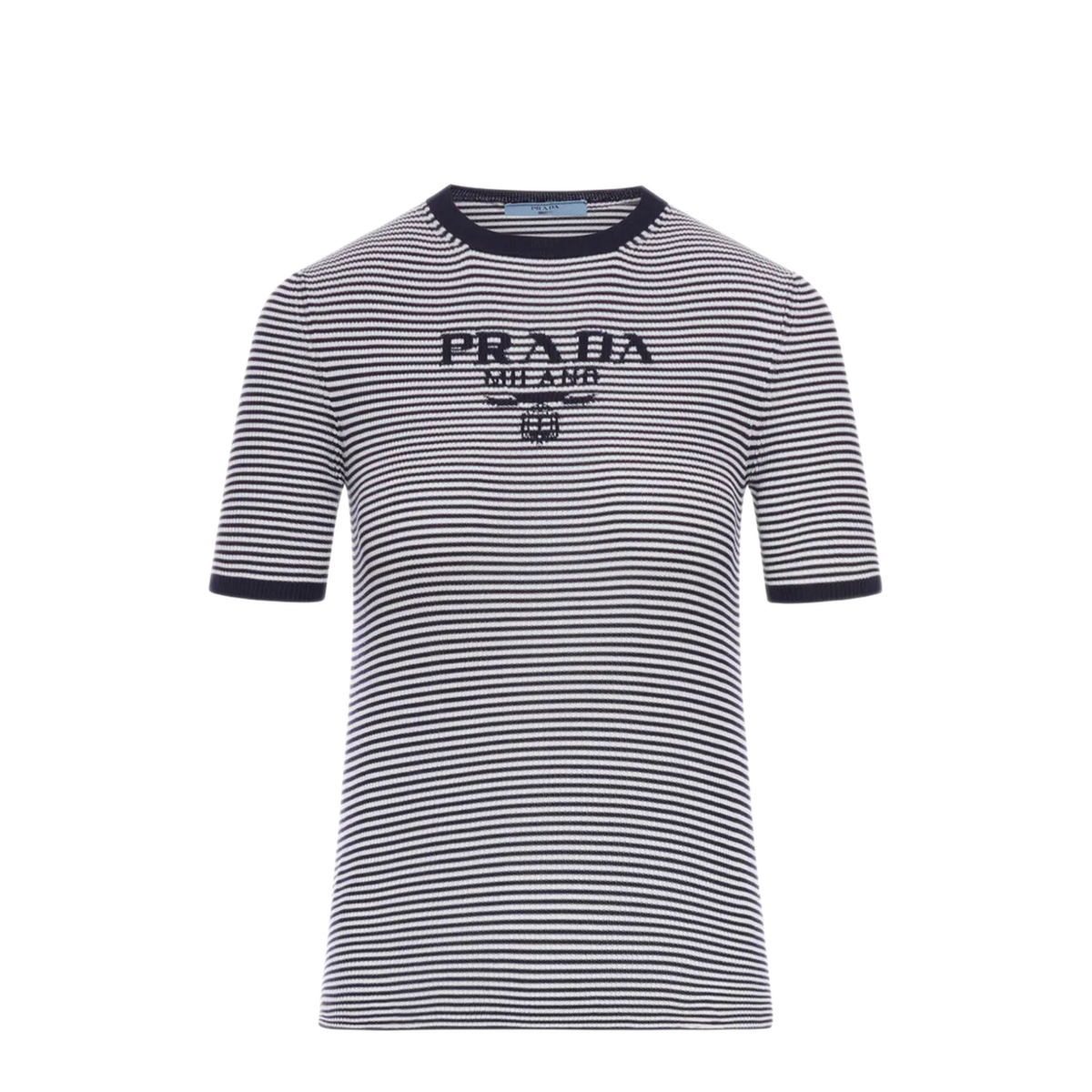 MAYFEYR - Prada - Striped Silk Crewneck Sweater With Logo - P24T1FSWMO19BVF022X