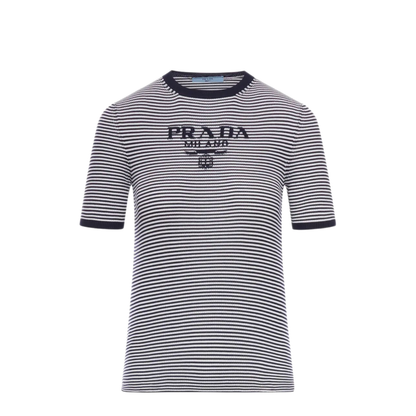 MAYFEYR - Prada - Striped Silk Crewneck Sweater With Logo - P24T1FSWMO19BVF022X