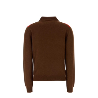 Argyle Knit Polo Sweater