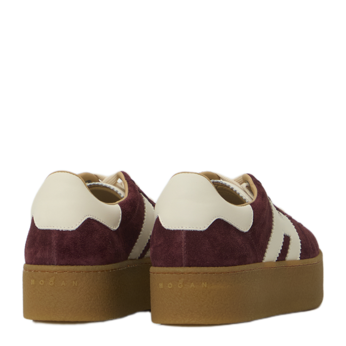 MAYFEYR - Hogan - Burgundy Suede Sneakers - HXW6980FB60UL60UUJ