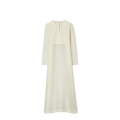 Ivory Linen Blend Caftan