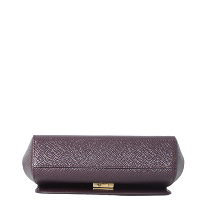 Sicily Mini Dauphine Calfskin Top-Handle Bag - Burgundy