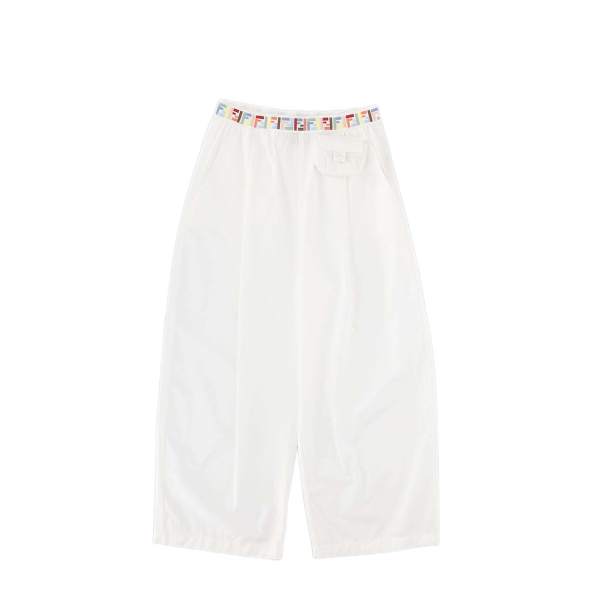 MAYFEYR - Fendi - Cotton Trousers With Ff Logo Waist - JFF404KAEXZF0TU9