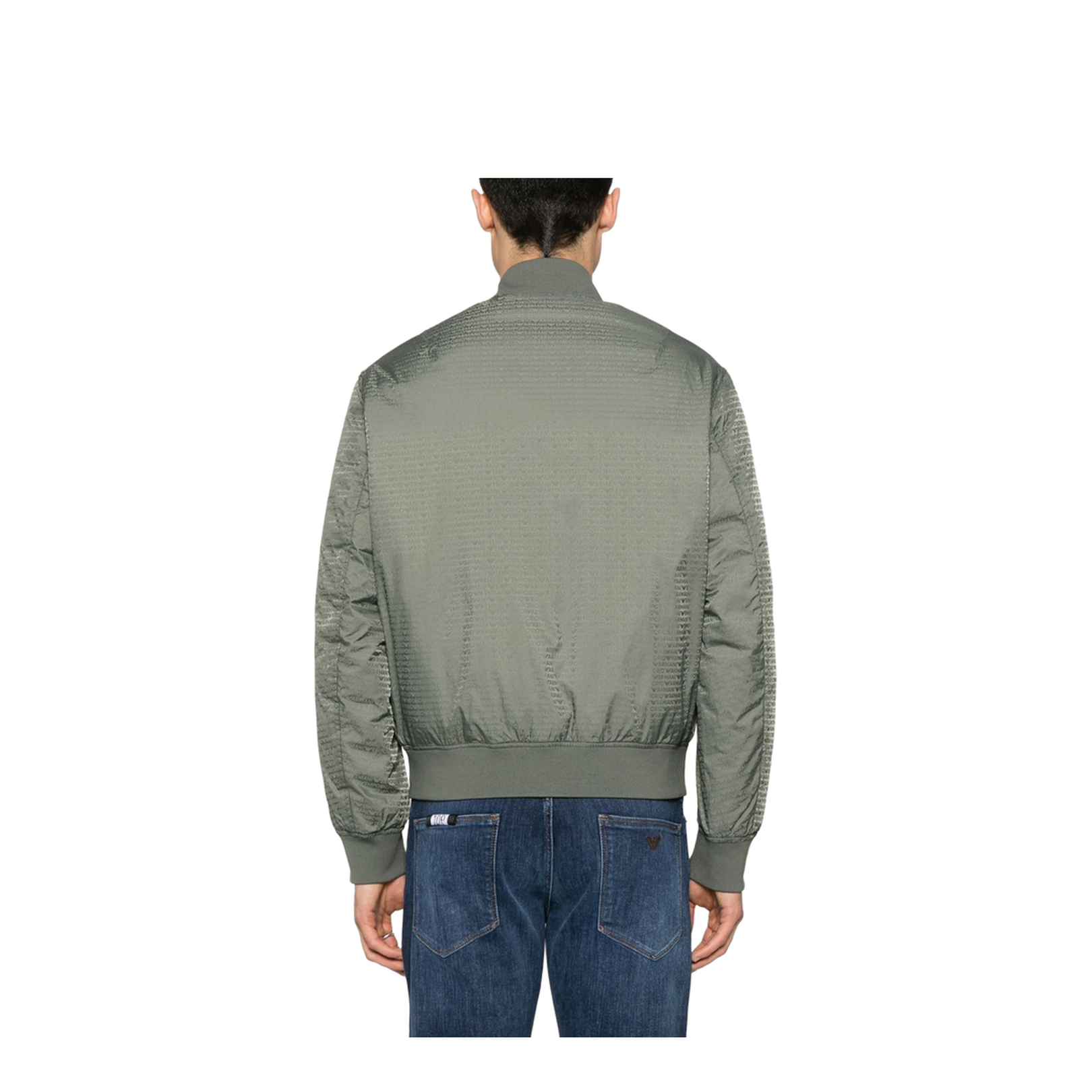 Jacquard Nylon Bomber Jacket